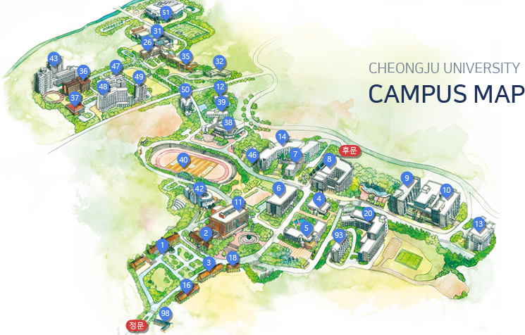 CHEONGJU UNIVERSITY CAMPUS MAP