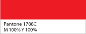  Pantone 1788C / M 100% / Y 100%